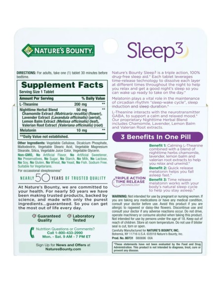 Sleep 3 Tri-Layered Tablets